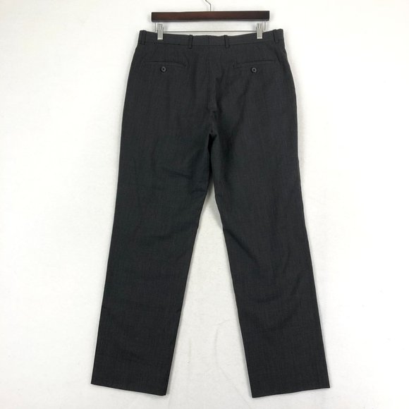 INC International Concepts Men's Size 34 x 32 London Dark Grey Wool Blend Pants - Picture 2 of 12